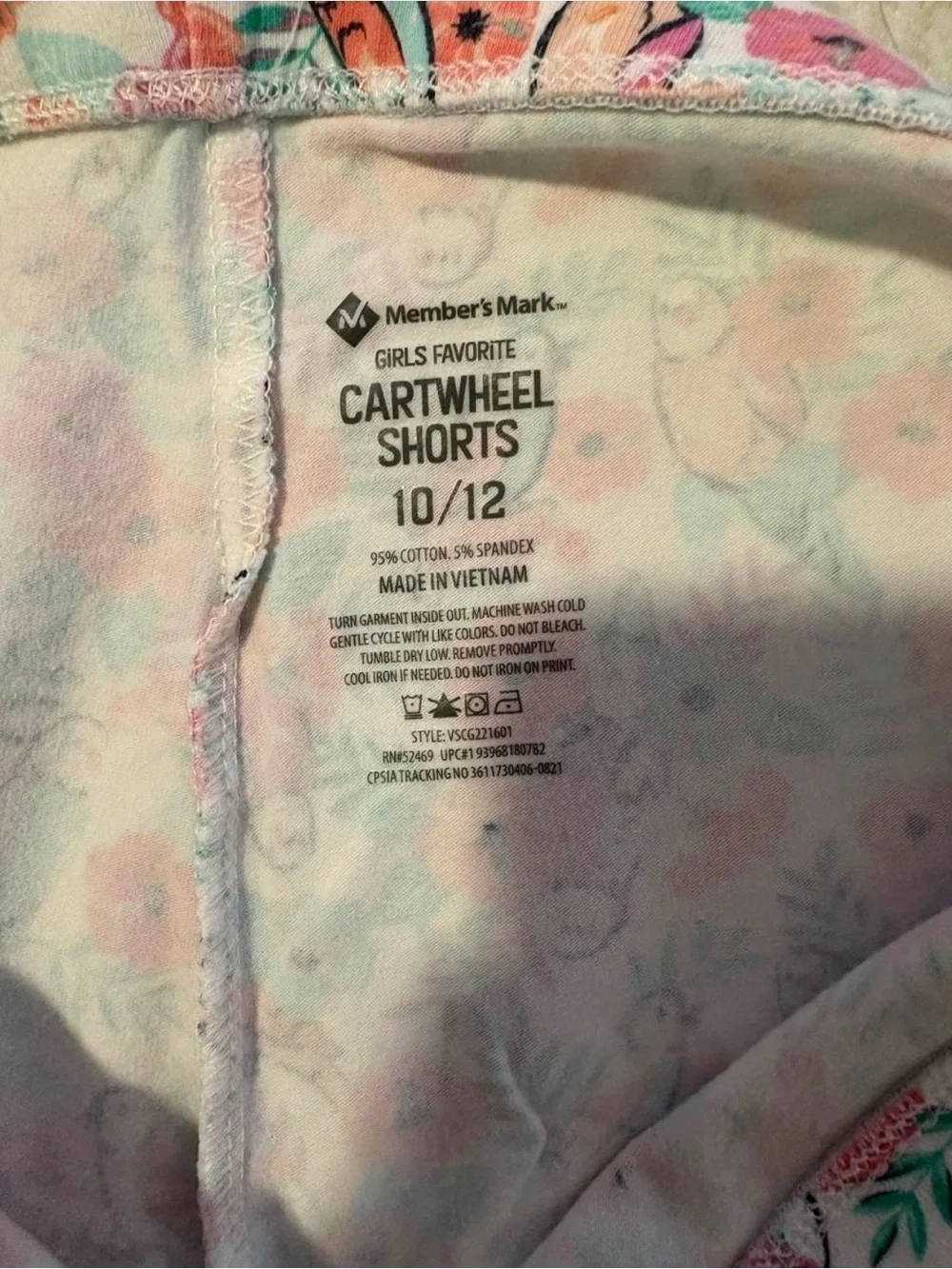 🩷$3 BUNDLED- Girls Floral & Bird Print Bike Shorts in Mint Pink